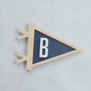 SMALL INITIAL PENNANT BANNER WALL SHAPE | Multiple Color Options