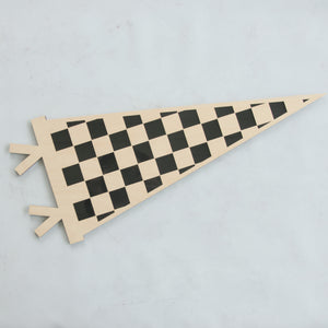 CHECKERED PENNANT BANNER WALL SHAPE | Multiple Color Options