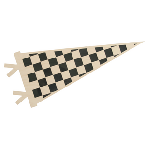 CHECKERED PENNANT BANNER WALL SHAPE | Multiple Color Options