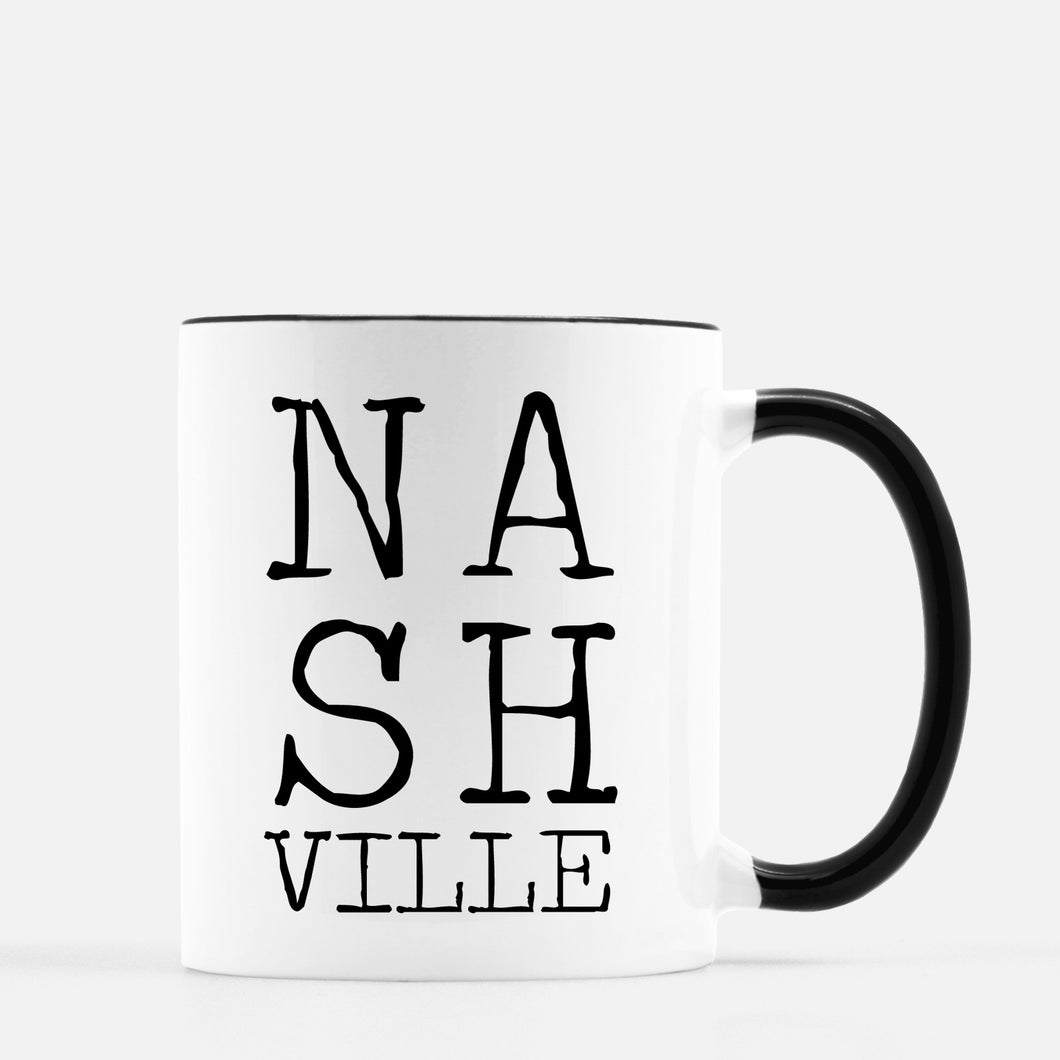 Letterblock Mug - Nashville