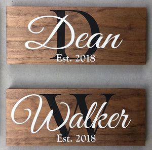 Small Custom Family Name Sign