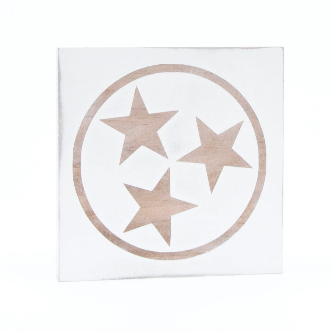 Small Square Tri-Star Sign