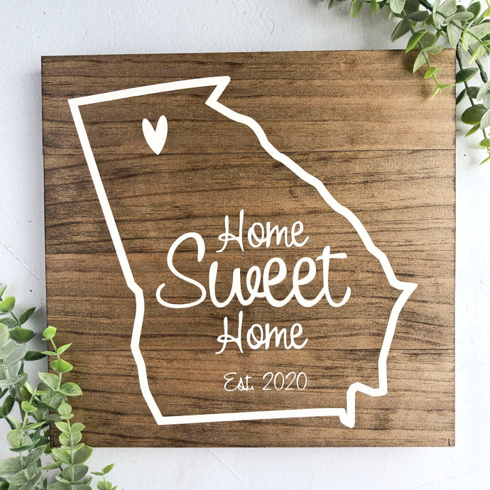 Georgia State Home Sweet Home Sign